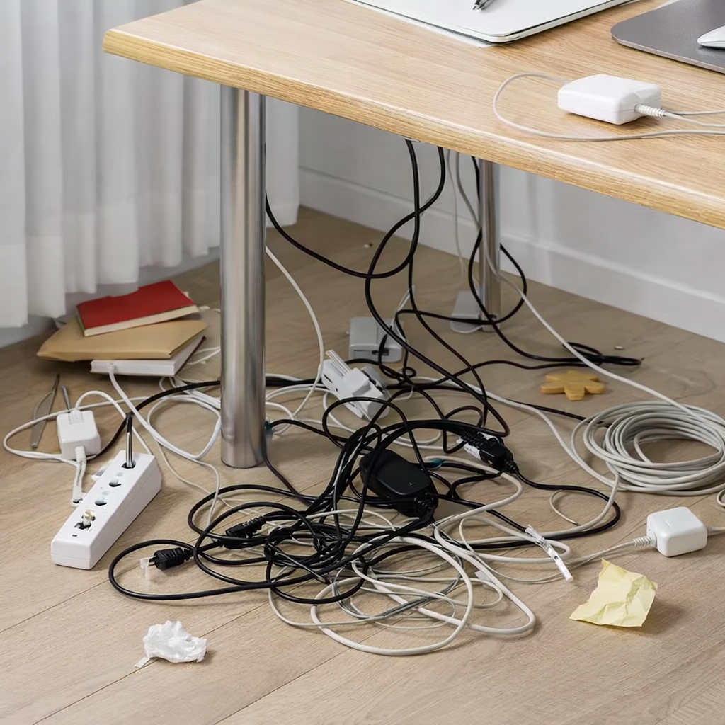 Before — Cable Mess