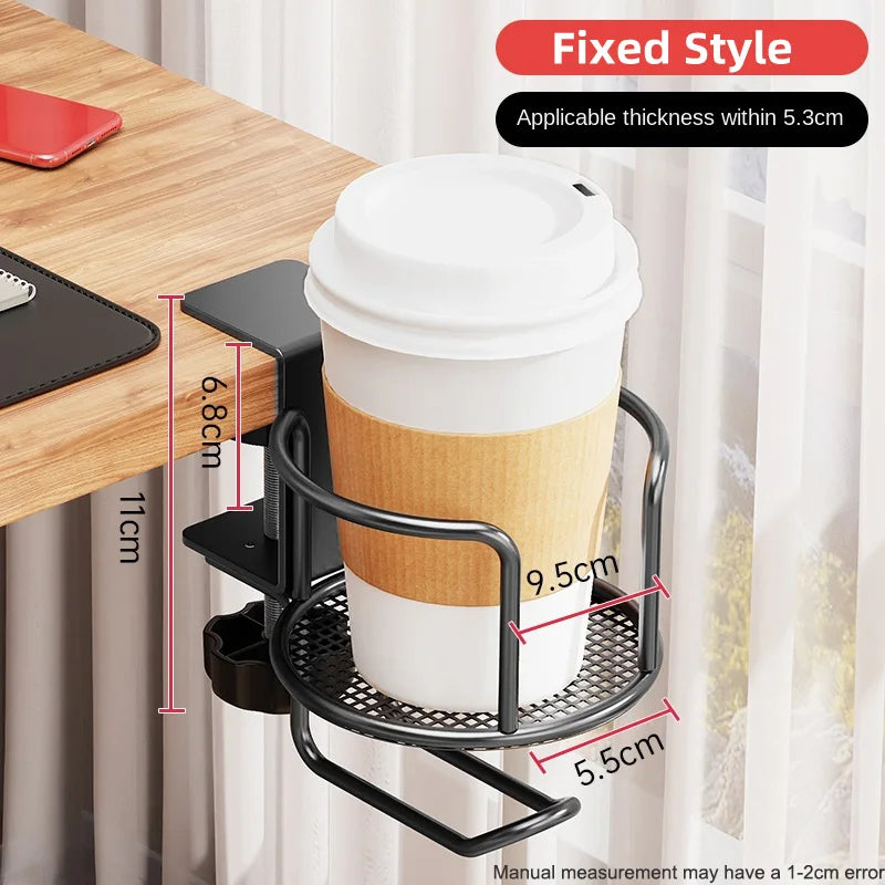 Clamp-On Under Desk Cable Tray (No-Drill) – Extendable Metal Cable Management + Power Strip Holder